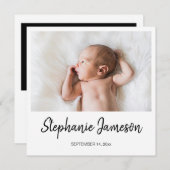 Ankündigung zur sofortigen Geburt des Fotos 2 (Vorne/Hinten)