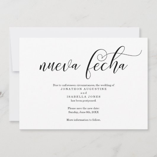 Ankündigung zur spanischen Hochzeitserklärung (Vorderseite)