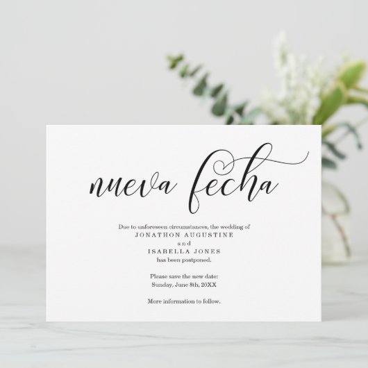 Ankündigung zur spanischen Hochzeitserklärung (Stehend Vorderseite)