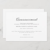 Ankündigung zur Stornierung einer Hochzeit-GV-Skri (Vorne/Hinten)