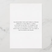 Ankündigung zur Verheirateten Elopement-Aktion "Mi (Rückseite)