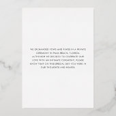 Ankündigung zur Verheirateten Elopement-Aktion "Mi (Rückseite)