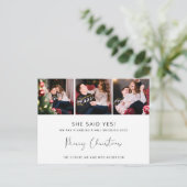 Ankündigung zur Verlobung der Weihnachtskarte (Stehend Vorderseite)