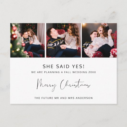 Ankündigung zur Verlobung der Weihnachtskarte (Vorderseite)