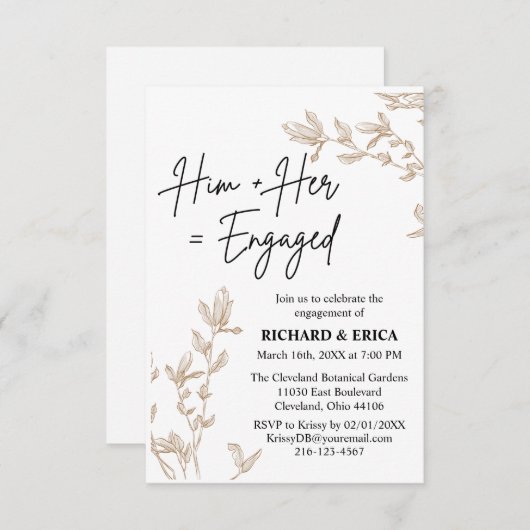 Ankündigung zur Verlobung von Bauernhöfen (Vorne/Hinten)