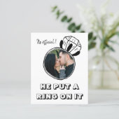 Ankündigung zur Verlobung von Foto (Stehend Vorderseite)