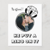 Ankündigung zur Verlobung von Foto (Vorderseite)