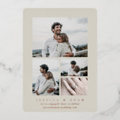 Ankündigung zur Verlobung von Multi-Foto-Folien (Vorderseite)