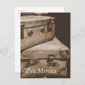 Ankündigung zur Vintagen Gepäckabnahme Postkarte (Vorne/Hinten)