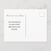 Ankündigung zur Vintagen Zeigerbewegung Postkarte (Rückseite)