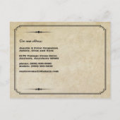 Ankündigung zur Vintagen Zeigerbewegung Postkarte (Rückseite)