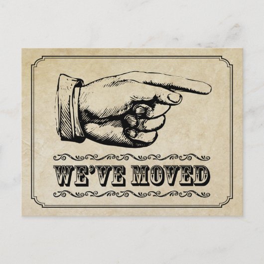 Ankündigung zur Vintagen Zeigerbewegung Postkarte (Vorderseite)