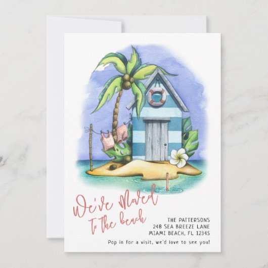 Ankündigung zur Wasserfarbenbewegung am Strand (Vorderseite)