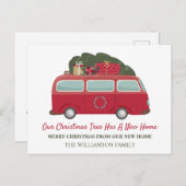 Ankündigung zur Weihnachtsbewegung | Camper & Tree Postkarte (Vorne/Hinten)