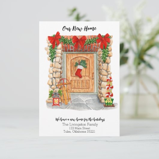 Ankündigung zur Weihnachtsfeier der neuen Zuhause- (Stehend Vorderseite)