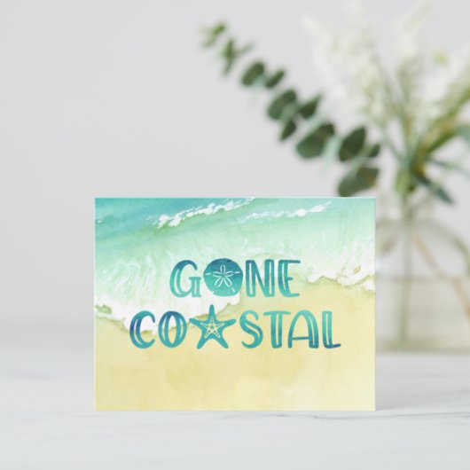 Ankündigung zur Wellenbewegung an der Küste (Stehend Vorderseite)