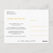 Ankündigung zur Wiedereröffnung des Frischsalons C Postkarte (Rückseite)