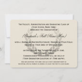 Ankündigungen benutzerdefinierter eleganter Uni-Ab (Rückseite)