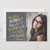 Ankündigungen der modernen Typografie-Foto-Graduie (Vorderseite)