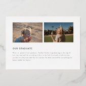 Ankündigungen der römischen Graduierung von Fotos (Rückseite)