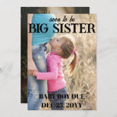 Ankündigungen des Big Sister Pregnancy Fotos (Vorne/Hinten)