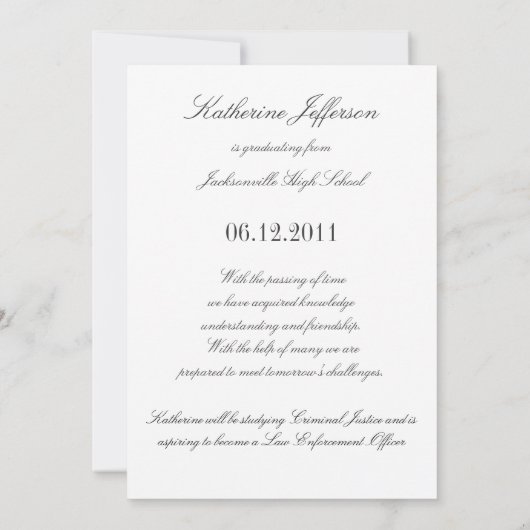 Ankündigungen für benutzerdefinierte schwarze Foto (Rückseite)