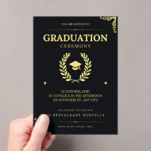 Ankündigungen für elegante Graduierung
