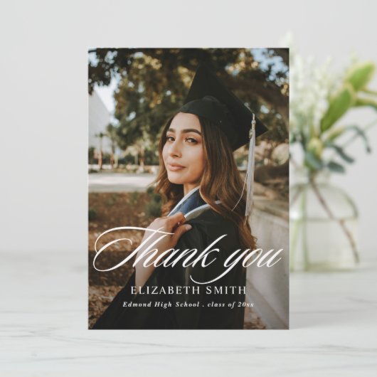 Ankündigungen für Minimalistische 2 Fotos Graduier (Stehend Vorderseite)