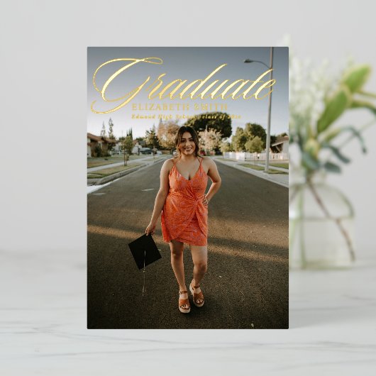 Ankündigungen für Minimalistischen 4 Fotos Graduie (Stehend vorne)