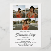 Ankündigungen für Minimalistischen 4 Fotos Graduie (Rückseite)