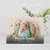 Ankündigungen für unser Sweet Baby Foto (Stehend Vorderseite)