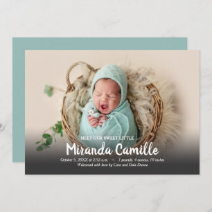 Ankündigungen für unser Sweet Baby Foto