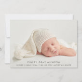 Ankündigungen von einfachen Baby-Foto (Vorderseite)