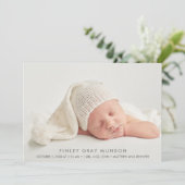 Ankündigungen von einfachen Baby-Foto (Stehend Vorderseite)