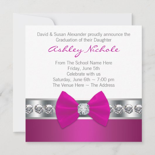 Ankündigungen von Girls Hot Pink Foto (Rückseite)