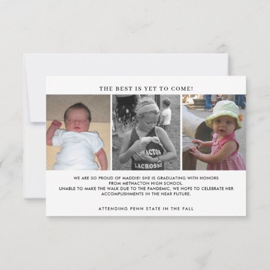 Ankündigungen zu einfachen Foto-Uni-Abschlüssen (Rückseite)