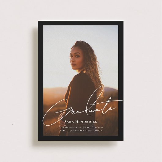 Ankündigungen zum Foto für elegante Skript-Abschlu