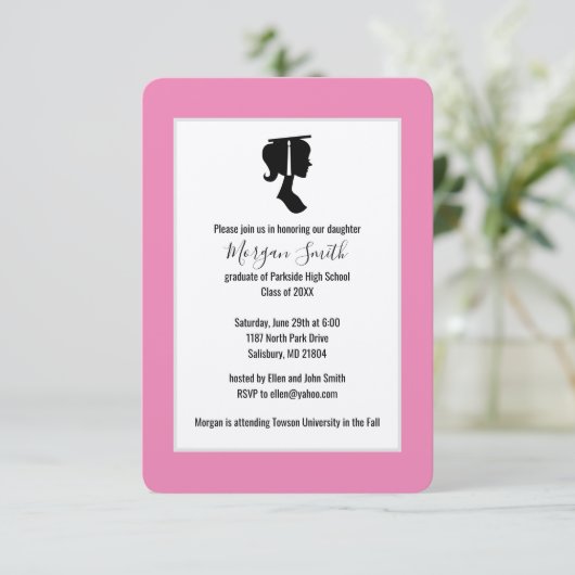 Ankündigungen zur Absolventen Silhouette (Stehend Vorderseite)