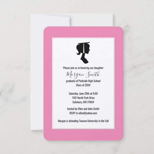 Ankündigungen zur Absolventen Silhouette (Vorderseite)