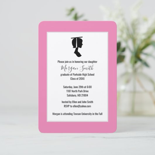 Ankündigungen zur Absolventen Silhouette (Stehend Vorderseite)