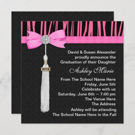 Ankündigungen zur Abstufung von Hot Pink Zebra (Vorne/Hinten)