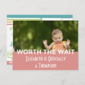 Ankündigungen zur Adoption von rosa-hellen Streife (Vorne/Hinten)