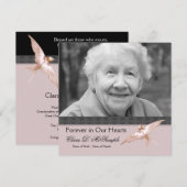 Ankündigungen zur Beerdigung von Foto-Frauen in Ro (Vorne/Hinten)