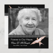 Ankündigungen zur Beerdigung von Foto-Frauen in Ro (Vorne/Hinten)