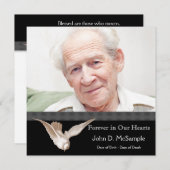 Ankündigungen zur Beerdigung von Schwarz-Weiß-Foto (Vorne/Hinten)