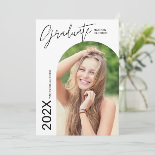 Ankündigungen zur benutzerdefinierten Foto-Graduie (Stehend Vorderseite)