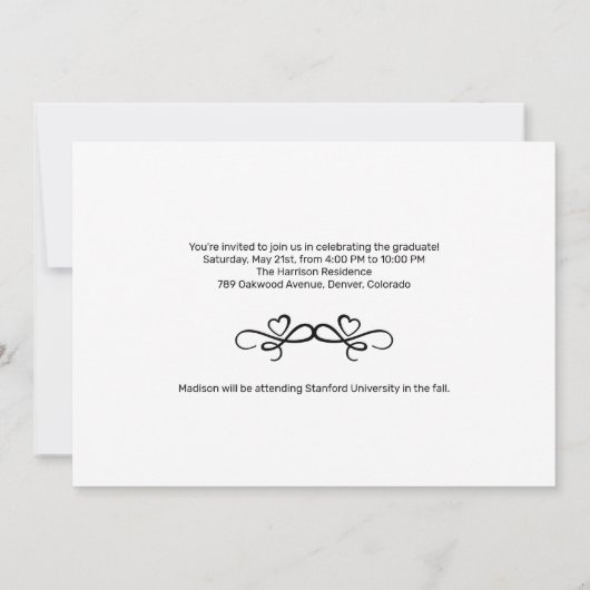 Ankündigungen zur benutzerdefinierten Foto-Graduie (Rückseite)