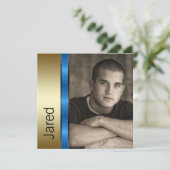 Ankündigungen zur Blue Gold Graduation von Boys (Stehend Vorderseite)