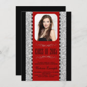 Ankündigungen zur Graduierung von Glitzer in Rot u (Vorne/Hinten)