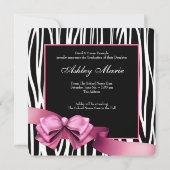 Ankündigungen zur Graduierung von Pink Zebra-Fotos (Rückseite)